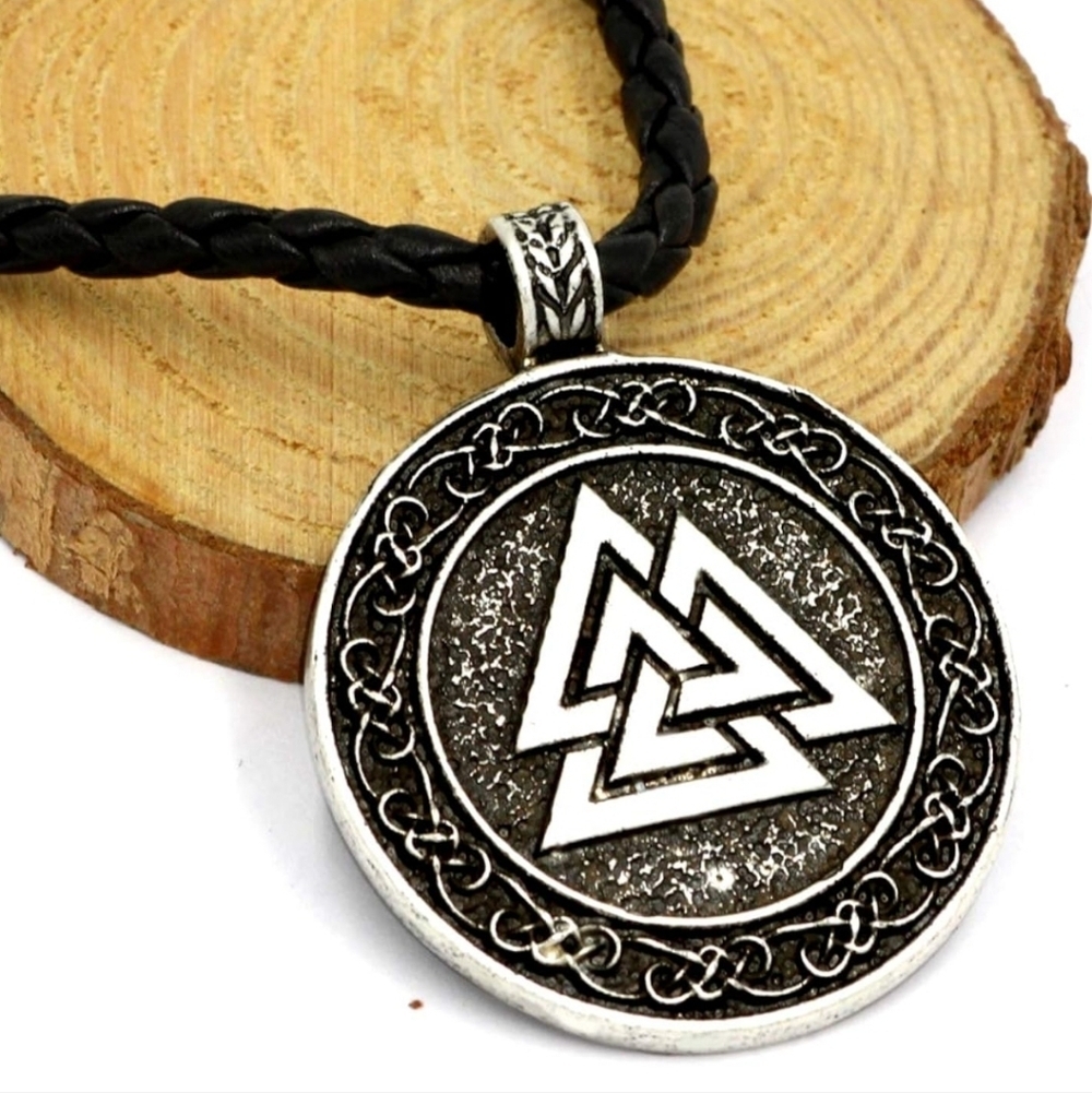 Silver and Black Pendant Necklace